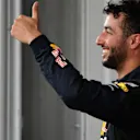 Daniel Ricciardo (AUS) Red Bull Racing celebrates in parc ferme at Formula One World Championship, Rd8, European Grand Prix, Qualifying, Baku City Circuit, Baku, Azerbaijan, Saturday 18 June 2016. © Sutton Images
