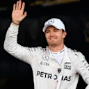 Pole sitter Nico Rosberg (GER) Mercedes AMG F1 celebrates in parc ferme at Formula One World Championship, Rd8, European Grand Prix, Qualifying, Baku City Circuit, Baku, Azerbaijan, Saturday 18 June 2016. © Sutton Images