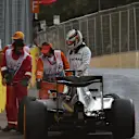 Lewis Hamilton (GBR) Mercedes-Benz F1 W07 Hybrid crashed in Q3 at Formula One World Championship, Rd8, European Grand Prix, Qualifying, Baku City Circuit, Baku, Azerbaijan, Saturday 18 June 2016. © Sutton Images