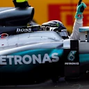 Race winner Nico Rosberg (GER) Mercedes-Benz F1 W07 Hybrid celebrates at the end of the race at Formula One World Championship, Rd8, European Grand Prix, Race, Baku City Circuit, Baku, Azerbaijan, Sunday 19 June 2016. © Sutton Images