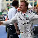 Race winner Nico Rosberg (GER) Mercedes AMG F1 celebrates in parc ferme at Formula One World Championship, Rd8, European Grand Prix, Race, Baku City Circuit, Baku, Azerbaijan, Sunday 19 June 2016. © Sutton Images