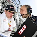 Max Verstappen (NED) Red Bull Racing on the grid with Gianpiero Lambiase (ITA) Red Bull Racing Race Engineer at Formula One World Championship, Rd8, European Grand Prix, Race, Baku City Circuit, Baku, Azerbaijan, Sunday 19 June 2016. © Sutton Images