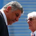 Azad Rahimov (AZE) Azerbaijan Minister for Sport and Bernie Ecclestone (GBR) CEO Formula One Group (FOM) at Formula One World Championship, Rd8, European Grand Prix, Race, Baku City Circuit, Baku, Azerbaijan, Sunday 19 June 2016. © Sutton Images
