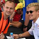 Marcus Ericsson (SWE) Sauber fans selfie at the autograph session at Formula One World Championship, Rd8, European Grand Prix, Race, Baku City Circuit, Baku, Azerbaijan, Sunday 19 June 2016. © Sutton Images