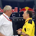 Dr Helmut Marko (AUT) Red Bull Motorsport Consultant and Frederic Vasseur (FRA) Renault Sport F1 Team Racing Director at Formula One World Championship, Rd8, European Grand Prix, Race, Baku City Circuit, Baku, Azerbaijan, Sunday 19 June 2016. © Sutton Images