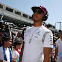 Lewis Hamilton (GBR) Mercedes AMG F1 on the drivers parade at Formula One World Championship, Rd8, European Grand Prix, Race, Baku City Circuit, Baku, Azerbaijan, Sunday 19 June 2016. © Sutton Images