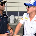 Daniel Ricciardo (AUS) Red Bull Racing and Marcus Ericsson (SWE) Sauber on the drivers parade at Formula One World Championship, Rd8, European Grand Prix, Race, Baku City Circuit, Baku, Azerbaijan, Sunday 19 June 2016. © Sutton Images