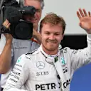 race winner Nico Rosberg (GER) Mercedes AMG F1 Celebrates IN Parc ferme  at the end of the race at Formula One World Championship, Rd8, European Grand Prix, Race, Baku City Circuit, Baku, Azerbaijan, Sunday 19 June 2016. © Sutton Images