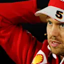 Sebastian Vettel (GER) Ferrari in the Press Conference at Formula One World Championship, Rd8, European Grand Prix, Preparations, Baku City Circuit, Baku, Azerbaijan, Thursday 16 June 2016. © Sutton Images