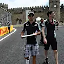 Sergio Perez (MEX) Force India walks the track at Formula One World Championship, Rd8, European Grand Prix, Preparations, Baku City Circuit, Baku, Azerbaijan, Thursday 16 June 2016. © Sutton Images