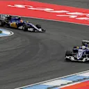Marcus Ericsson (SWE) Sauber C35 and Felipe Nasr (BRA) Sauber C35 at Formula One World Championship, Rd12, German Grand Prix, Practice, Hockenheim, Germany, Friday 29 July 2016. © Sutton Images