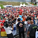 Daniel Ricciardo (AUS) Red Bull Racing RB12 meets the fans at Formula One World Championship, Rd12, German Grand Prix, Qualifying, Hockenheim, Germany, Saturday 30 July 2016. © Sutton Images