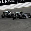 Nico Rosberg (GER) Mercedes-Benz F1 W07 Hybrid and Lewis Hamilton (GBR) Mercedes-Benz F1 W07 Hybrid at Formula One World Championship, Rd12, German Grand Prix, Qualifying, Hockenheim, Germany, Saturday 30 July 2016. © Sutton Images