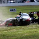 Romain Grosjean (FRA) Haas VF-16 spins across the grass at Formula One World Championship, Rd12, German Grand Prix, Qualifying, Hockenheim, Germany, Saturday 30 July 2016. © Sutton Images