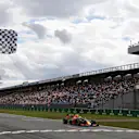Daniel Ricciardo (AUS) Red Bull Racing RB12 takes the chequered flag at the end of Qualifying at Formula One World Championship, Rd12, German Grand Prix, Qualifying, Hockenheim, Germany, Saturday 30 July 2016. © Sutton Images