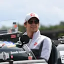 Esteban Gutierrez (MEX) Haas F1 on the drivers parade at Formula One World Championship, Rd12, German Grand Prix, Race, Hockenheim, Germany, Sunday 31 July 2016. © Sutton Images