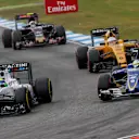 Felipe Massa (BRA) Williams FW38 and Marcus Ericsson (SWE) Sauber C35 at Formula One World Championship, Rd12, German Grand Prix, Race, Hockenheim, Germany, Sunday 31 July 2016. © Sutton Images