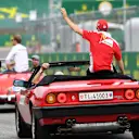 Sebastian Vettel (GER) Ferrari on the drivers parade at Formula One World Championship, Rd12, German Grand Prix, Race, Hockenheim, Germany, Sunday 31 July 2016. © Sutton Images