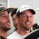 Daniel Ricciardo (AUS) Red Bull Racing and Jenson Button (GBR) McLaren on the drivers parade at Formula One World Championship, Rd12, German Grand Prix, Race, Hockenheim, Germany, Sunday 31 July 2016. © Sutton Images