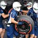 Williams mechanics and Pirelli tyres at Formula One World Championship, Rd12, German Grand Prix, Race, Hockenheim, Germany, Sunday 31 July 2016. © Sutton Images