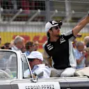 Sergio Perez (MEX) Force India on the drivers parade at Formula One World Championship, Rd12, German Grand Prix, Race, Hockenheim, Germany, Sunday 31 July 2016. © Sutton Images