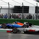 Romain Grosjean (FRA) Haas VF-16 runs wide at Formula One World Championship, Rd12, German Grand Prix, Race, Hockenheim, Germany, Sunday 31 July 2016. © Sutton Images