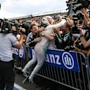 Race winner Lewis Hamilton (GBR) Mercedes AMG F1 celebrates in parc ferme at Formula One World Championship, Rd12, German Grand Prix, Race, Hockenheim, Germany, Sunday 31 July 2016. © Sutton Images