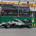 Race winner Lewis Hamilton (GBR) Mercedes-Benz F1 W07 Hybrid crosses the line at Formula One World Championship, Rd12, German Grand Prix, Race, Hockenheim, Germany, Sunday 31 July 2016. © Sutton Images