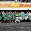 Race winner Lewis Hamilton (GBR) Mercedes AMG F1 celebrates with the team at Formula One World Championship, Rd12, German Grand Prix, Race, Hockenheim, Germany, Sunday 31 July 2016. © Sutton Images