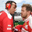 Sebastian Vettel (GER) Ferrari and Riccardo Adami (ITA) Ferrari Race Engineer on the grid at Formula One World Championship, Rd12, German Grand Prix, Race, Hockenheim, Germany, Sunday 31 July 2016. © Sutton Images