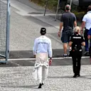 Lewis Hamilton (GBR) Mercedes AMG F1 returns from the Medical Centre following his crash in FP2 at Formula One World Championship, Rd11, Practice, Hungaroring, Hungary, Friday 22 July 2016. © Sutton Images