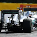 Lewis Hamilton (GBR) Mercedes-Benz F1 W07 Hybrid and Nico Rosberg (GER) Mercedes-Benz F1 W07 Hybrid at Formula One World Championship, Rd11, Hungarian Grand Prix, Qualifying, Hungaroring, Hungary, Saturday 23 July 2016. © Sutton Images