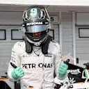Pole sitter Nico Rosberg (GER) Mercedes AMG F1 celebrates in parc ferme at Formula One World Championship, Rd11, Hungarian Grand Prix, Qualifying, Hungaroring, Hungary, Saturday 23 July 2016. © Sutton Images