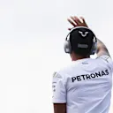 Lewis Hamilton (GBR) Mercedes AMG F1 on the drivers parade at Formula One World Championship, Rd11, Hungarian Grand Prix, Race, Hungaroring, Hungary, Sunday 24 July 2016. © Sutton Images