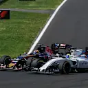 Felipe Massa (BRA) Williams FW38 and Daniil Kvyat (RUS) Scuderia Toro Rosso STR11 battle for position at Formula One World Championship, Rd11, Hungarian Grand Prix, Race, Hungaroring, Hungary, Sunday 24 July 2016. © Sutton Images