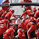 Kimi Raikkonen (FIN) Ferrari SF16-H pit stop at Formula One World Championship, Rd11, Hungarian Grand Prix, Race, Hungaroring, Hungary, Sunday 24 July 2016. © Sutton Images