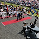 National Anthem on the grid at Formula One World Championship, Rd11, Hungarian Grand Prix, Race, Hungaroring, Hungary, Sunday 24 July 2016. © Sutton Images