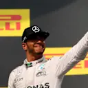 Race winner Lewis Hamilton (GBR) Mercedes AMG F1 celebrates on the podium at Formula One World Championship, Rd11, Hungarian Grand Prix, Race, Hungaroring, Hungary, Sunday 24 July 2016. © Sutton Images