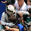 Race winner Lewis Hamilton (GBR) Mercedes AMG F1 celebrates in parc ferme at Formula One World Championship, Rd11, Hungarian Grand Prix, Race, Hungaroring, Hungary, Sunday 24 July 2016. © Sutton Images