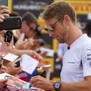Jenson Button (GBR) McLaren signs autographs for the fans at Formula One World Championship, Rd11, Hungarian Grand Prix, Race, Hungaroring, Hungary, Sunday 24 July 2016. © Sutton Images