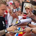 Kevin Magnussen (DEN) Renault Sport F1 Team signs autographs for the fans at Formula One World Championship, Rd11, Hungarian Grand Prix, Race, Hungaroring, Hungary, Sunday 24 July 2016. © Sutton Images