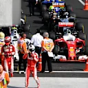 Kimi Raikkonen (FIN) Ferrari and Vitaly Petrov (RUS) in parc ferme at Formula One World Championship, Rd11, Hungarian Grand Prix, Race, Hungaroring, Hungary, Sunday 24 July 2016. © Sutton Images