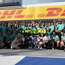 Race winner Lewis Hamilton (GBR) Mercedes AMG F1 celebrates with the team and Nico Rosberg (GER) Mercedes AMG F1 at Formula One World Championship, Rd11, Hungarian Grand Prix, Race, Hungaroring, Hungary, Sunday 24 July 2016. © Sutton Images
