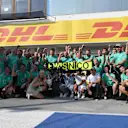 Race winner Lewis Hamilton (GBR) Mercedes AMG F1 celebrates with the team and Nico Rosberg (GER) Mercedes AMG F1 at Formula One World Championship, Rd11, Hungarian Grand Prix, Race, Hungaroring, Hungary, Sunday 24 July 2016. © Sutton Images