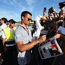 Pascal Wehrlein (GER) Manor Racing signs autographs for the fans at Formula One World Championship, Rd11, Preparations, Hungaroring, Hungary, Thursday 21 July 2016. © Sutton Images