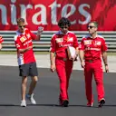 Sebastian Vettel (GER) Ferrari walks the track at Formula One World Championship, Rd11, Preparations, Hungaroring, Hungary, Thursday 21 July 2016. © Sutton Images