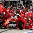 Sebastian Vettel (GER) Ferrari SF16-H pit stop at Formula One World Championship, Rd14, Italian Grand Prix, Qualifying, Monza, Italy, Saturday 3 September 2016. © Sutton Images