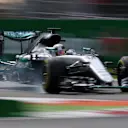 Lewis Hamilton (GBR) Mercedes-Benz F1 W07 Hybrid locks up at Formula One World Championship, Rd14, Italian Grand Prix, Qualifying, Monza, Italy, Saturday 3 September 2016. © Sutton Images