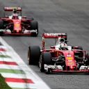 Sebastian Vettel (GER) Ferrari SF16-H and Kimi Raikkonen (FIN) Ferrari SF16-H at Formula One World Championship, Rd14, Italian Grand Prix, Race, Monza, Italy, Sunday 4 September 2016. © Sutton Images