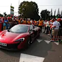 Jenson Button (GBR) McLaren and McLaren 570s at Formula One World Championship, Rd14, Italian Grand Prix, Race, Monza, Italy, Sunday 4 September 2016. © Sutton Images